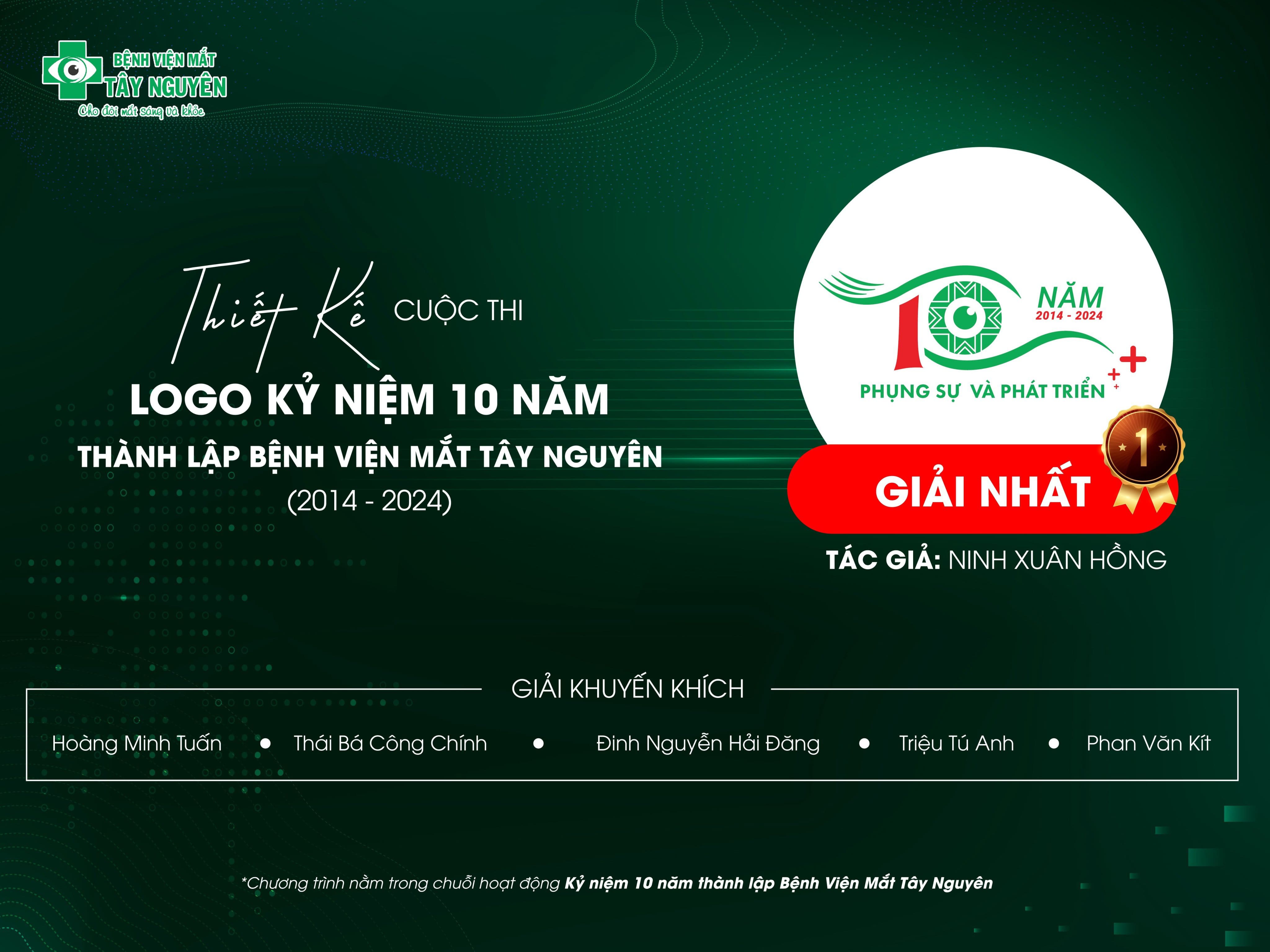 Công bố kết quả cuộc thi thiết kế logo kỉ niệm 10 năm thành lập Bệnh Viện Mắt Tây Nguyên